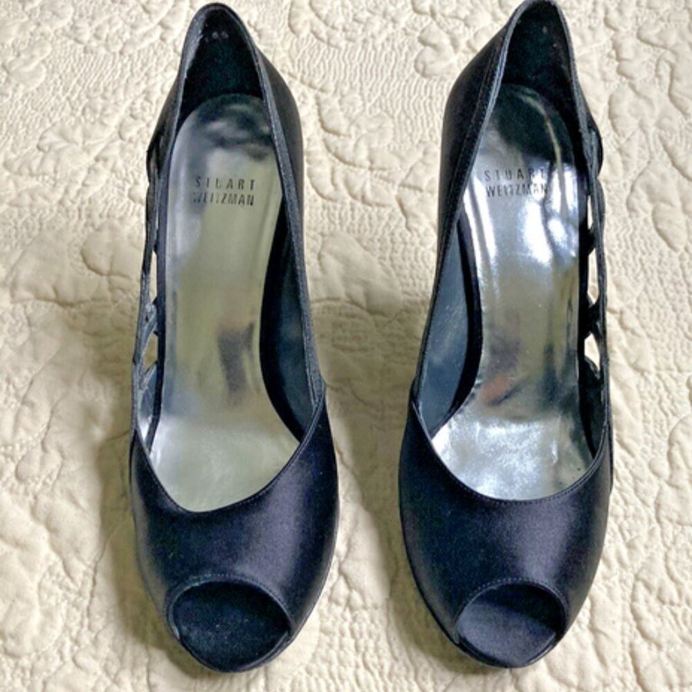 Stuart Weitzman black dress heels, size 8